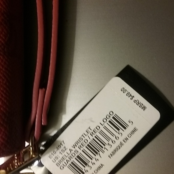 BEBE NWT Zip around wallet, Red/Gold - Picture 2 of 4